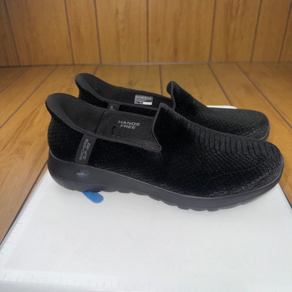 Skechers Slip-ins GO WALK 7 Mia Womens 8.5 Black Walking Shoes 124682‎ BBK